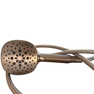 Brushed Nickel Handheld Shower Head with Flexible Metal Hose and Spray Selector